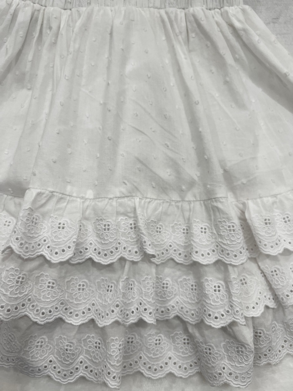 Janie and Jack Pintuck Eyelet Dress Summer Ruffle Detail Size 5 Special Occasion - Picture 9 of 14